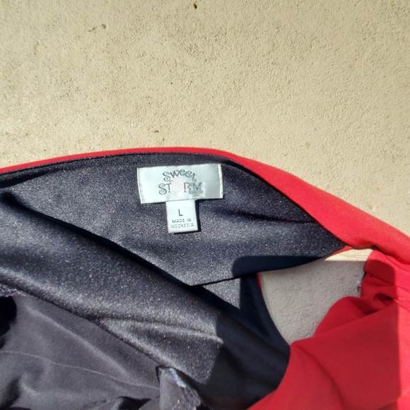 Sweet Storm bodycon style black and red dress size Large - Picture 9 of 9